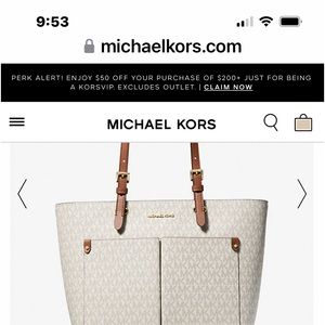 Michael Kors Jet Set Medium Logo Pocket Tote